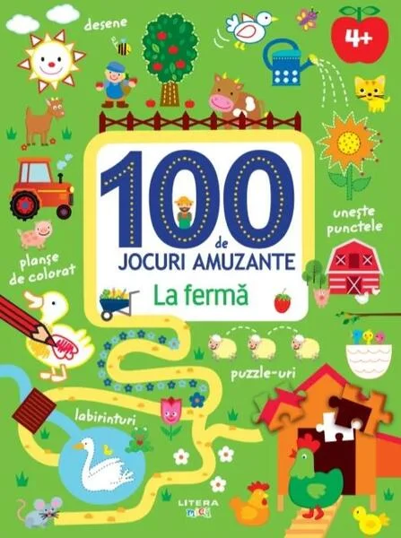100 de jocuri amuzante. La fermă - Paperback brosat - *** - Litera mică