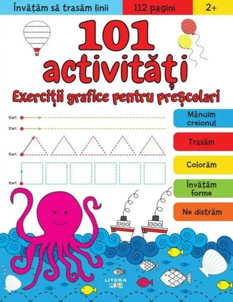 101 activități. Exerciții grafice pentru preșcolari - Paperback brosat - *** - Litera mică