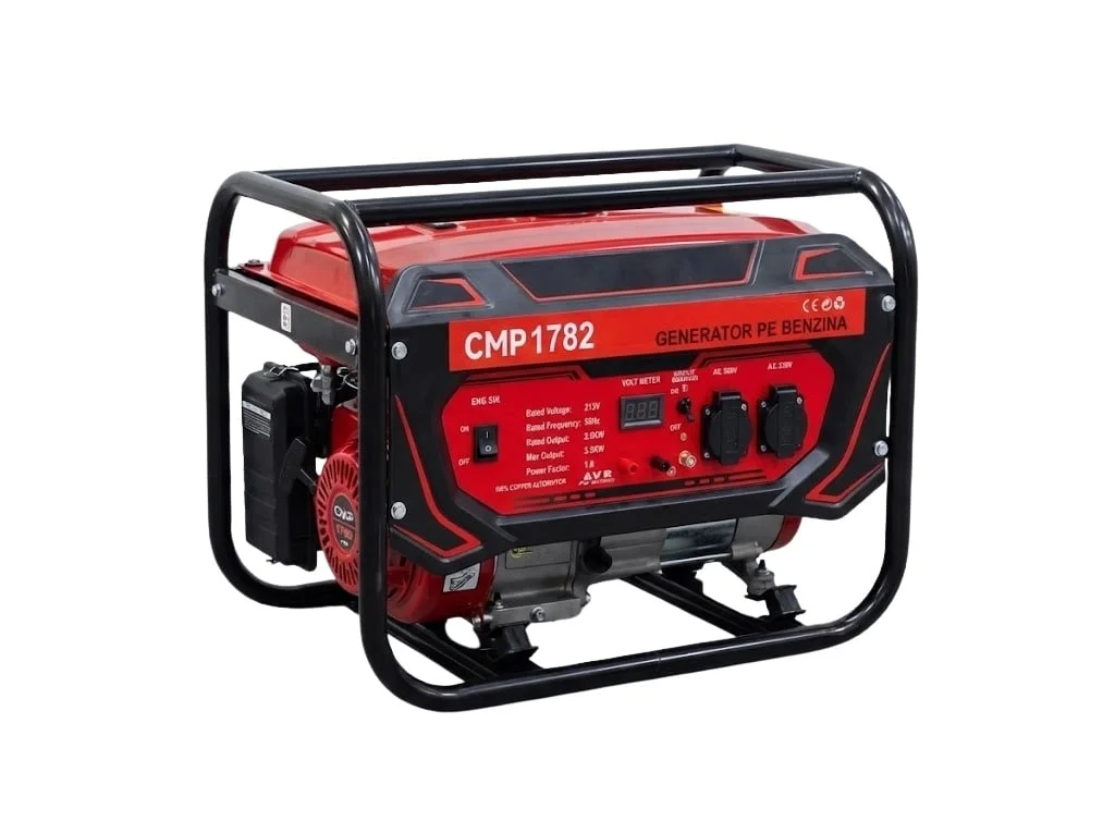 *3000W* Generator de curent 3000w, rezervor 16l, Regulator Tensiune (AVR), pe benzina, motor 4 timpi Campion PROFESSIONAL CMP1782