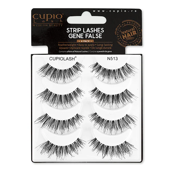 4Pack  Gene false banda CupioLash Lovely N513