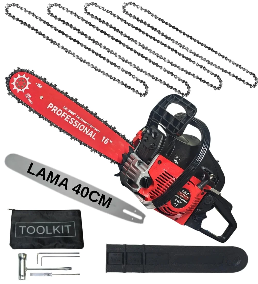 8.5CP *4 LANTURI* PACHET Drujba benzina 58cc, 8.5cp, 10.000rpm, 400mm, MOTOYAMA JAPAN EasyStart New Generation CMP1312R