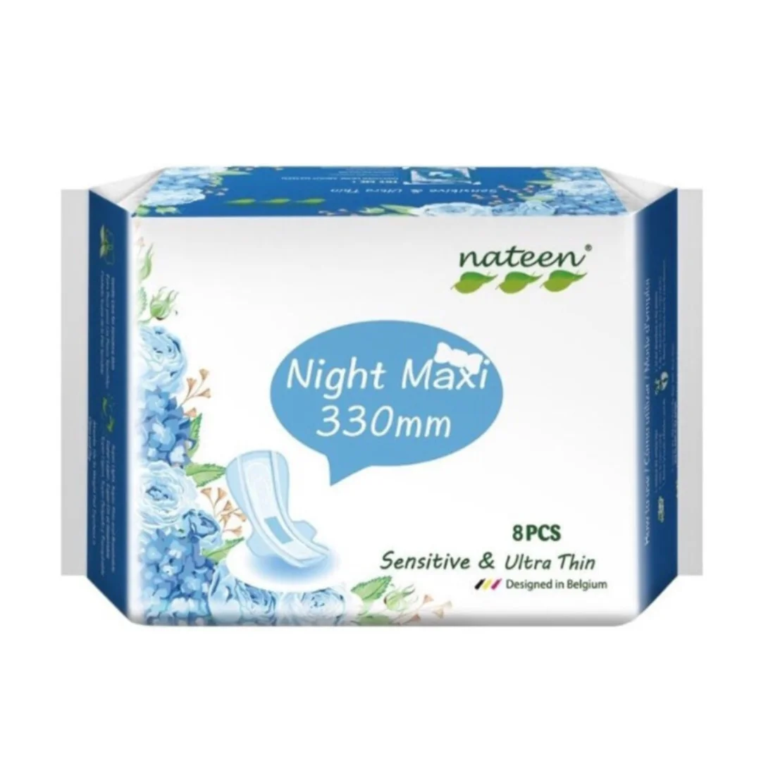 Absorbante Sensitive Night, 8 bucati, Nateen