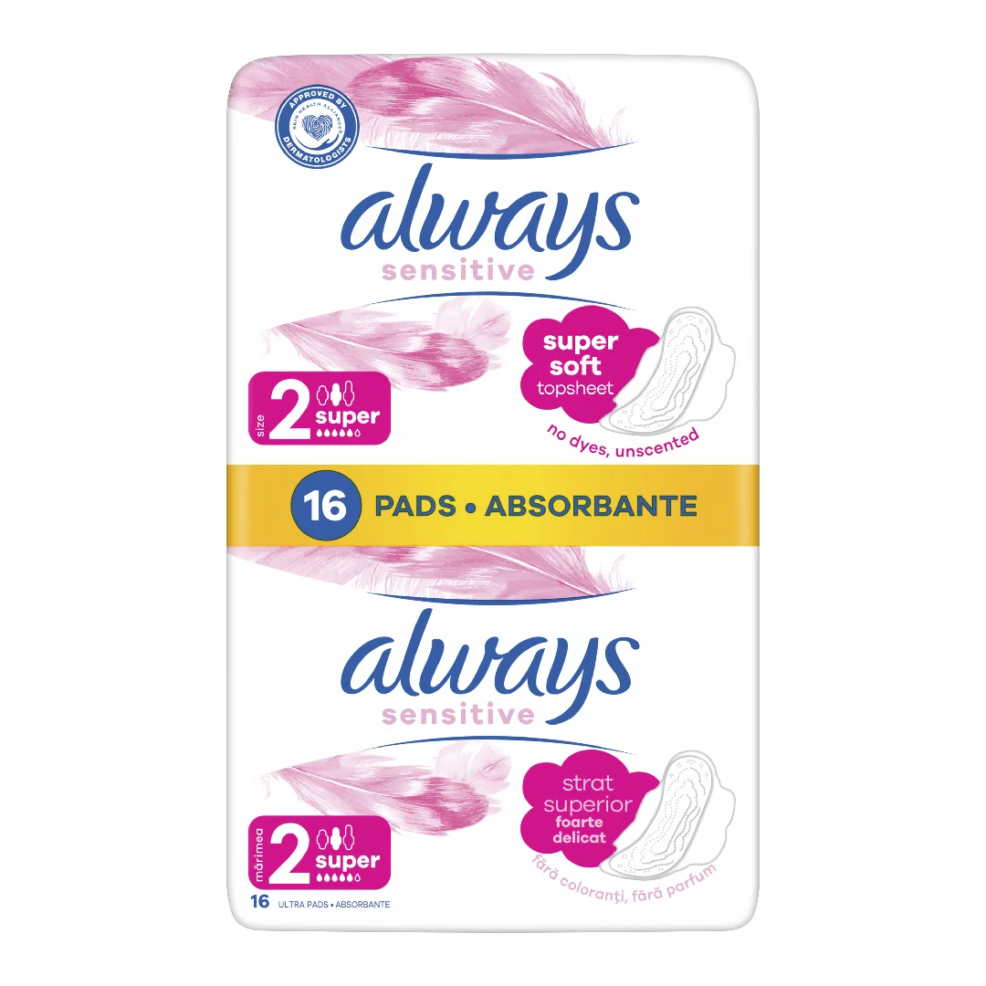Absorbante Super Ultra Sensitive, 16 bucati, Always