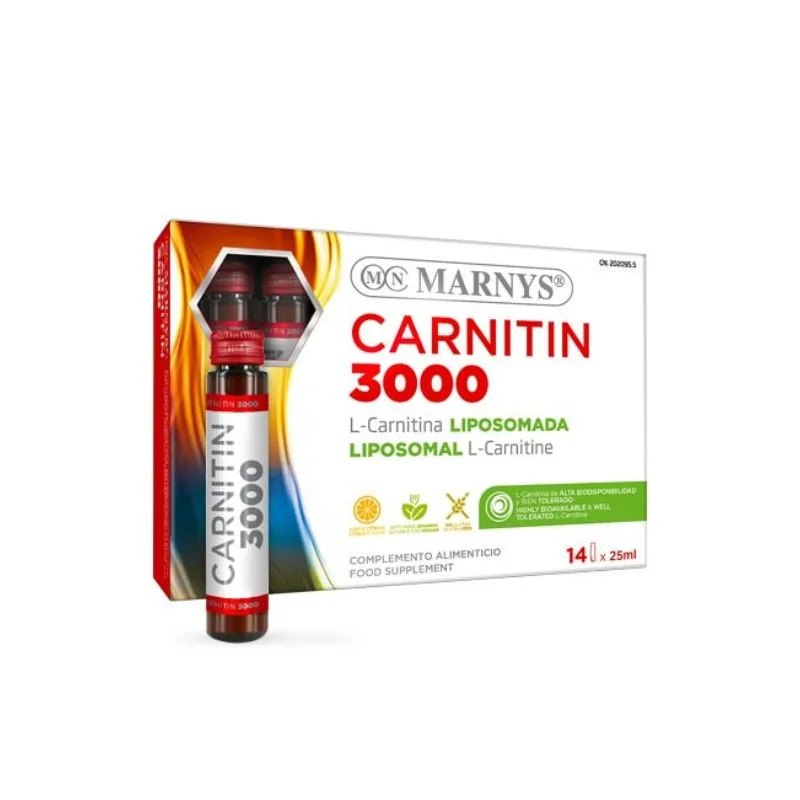 Accelerator metabolic Carnitin 3000 mg, 14 fiole, Marnys