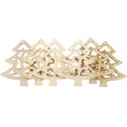 Accesorii creatie, lemn decupat, brad, set 6 buc, Colorarte, FS-M2