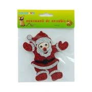 Accesorii creatie Mos Craciun, sticker gumat cu sclipici, 12cm, Colorarte