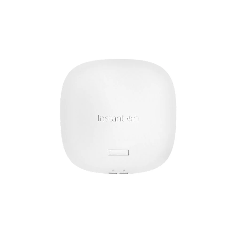 Access Point HPE Aruba Networking Instant On AP25 R9B33A, Wi-Fi 6, 4x4 MU-MIMO, 2.5 GbE, 5.3 Gbps, Bluetooth BLE, Smart Mesh, 160MHz, cu adaptor