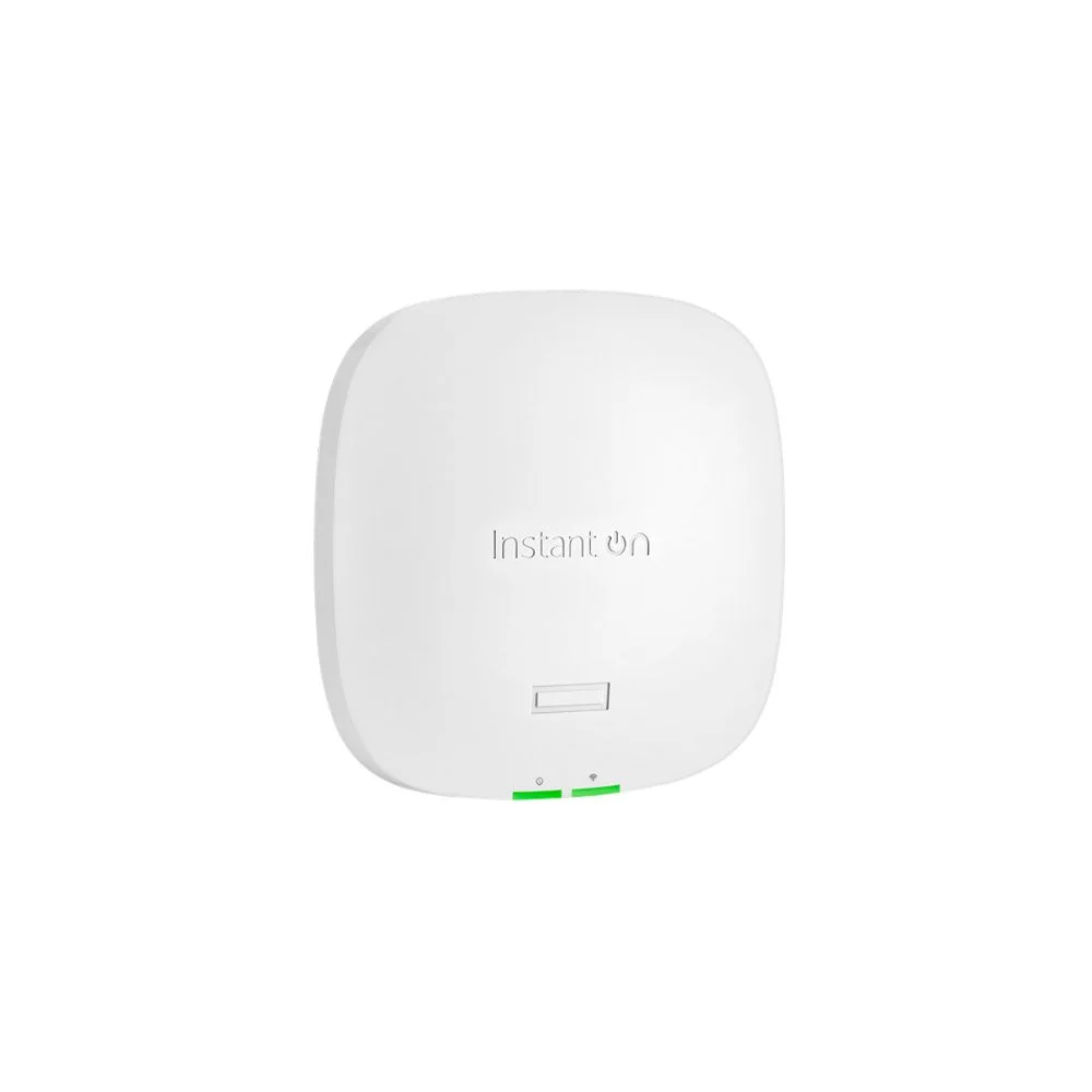 Access Point tri-band HPE Aruba Networking Instant On AP32 S1T28A, Wi-Fi 6E, 2.4/5/6 GHz, 2x2 MU-MIMO, 2.5 GbE, 2.8 Gbps, Smart Mesh, PoE, cu adaptor alimentare