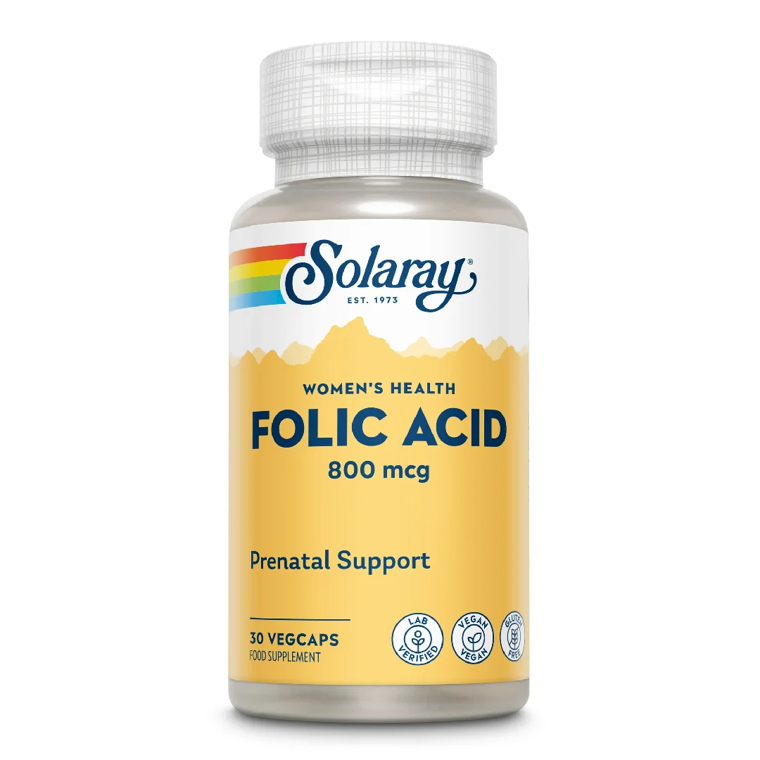 Acid Folic 800 mcg Solaray, 30 capsule, Secom