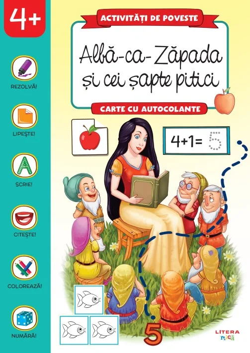 Activitati de poveste. Alba-ca-Zapada si cei sapte pitici. Carte cu autocolante