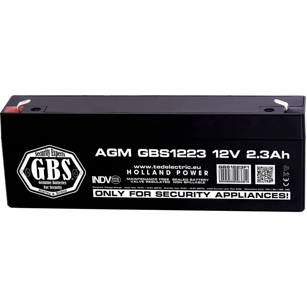 Acumulator pentru sisteme de alarma AGM TED A0114134, 12 V, 2.3 Ah, F1