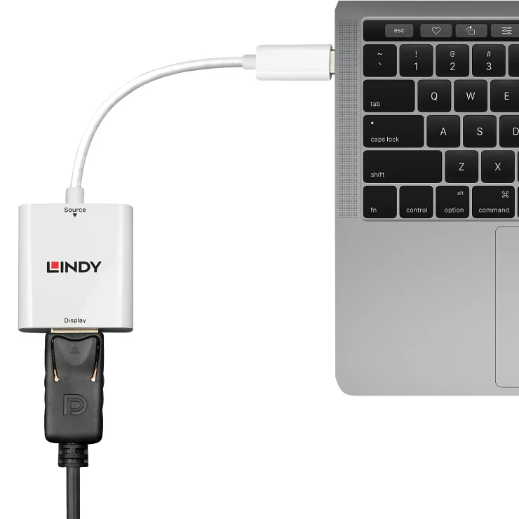 Adaptor USB 3.1-C la Displayport T-M alb, Lindy L43245*
