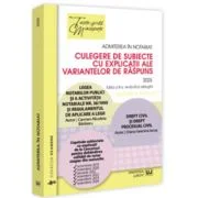 Admiterea in notariat. Culegere de subiecte cu explicatii ale variantelor de raspuns - 2025 - Carmen Nicoleta Barbieru, Diana-Geanina Ionas