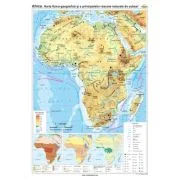 Africa. Harta fizico-geografica si a principalelor resurse naturale de subsol 120x160 cm CR-3119A