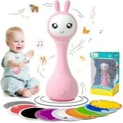 Alilo Smarty Bunny - Iepuras interactiv pentru bebelusi, roz, RO/EN