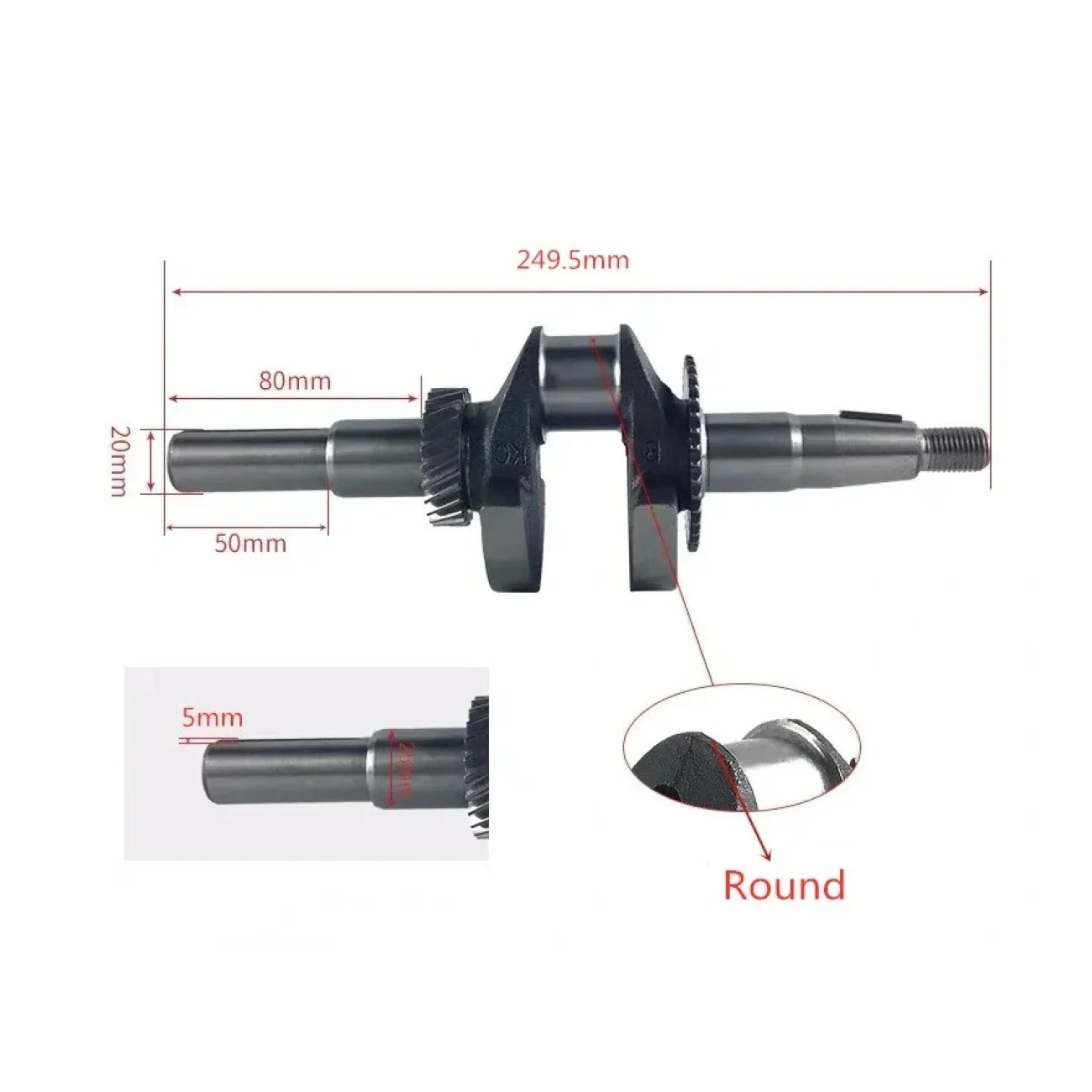 Ambielaj Motor HONDA GX 140 ,160 , 200  ,3/4 inch-20mm cu pana