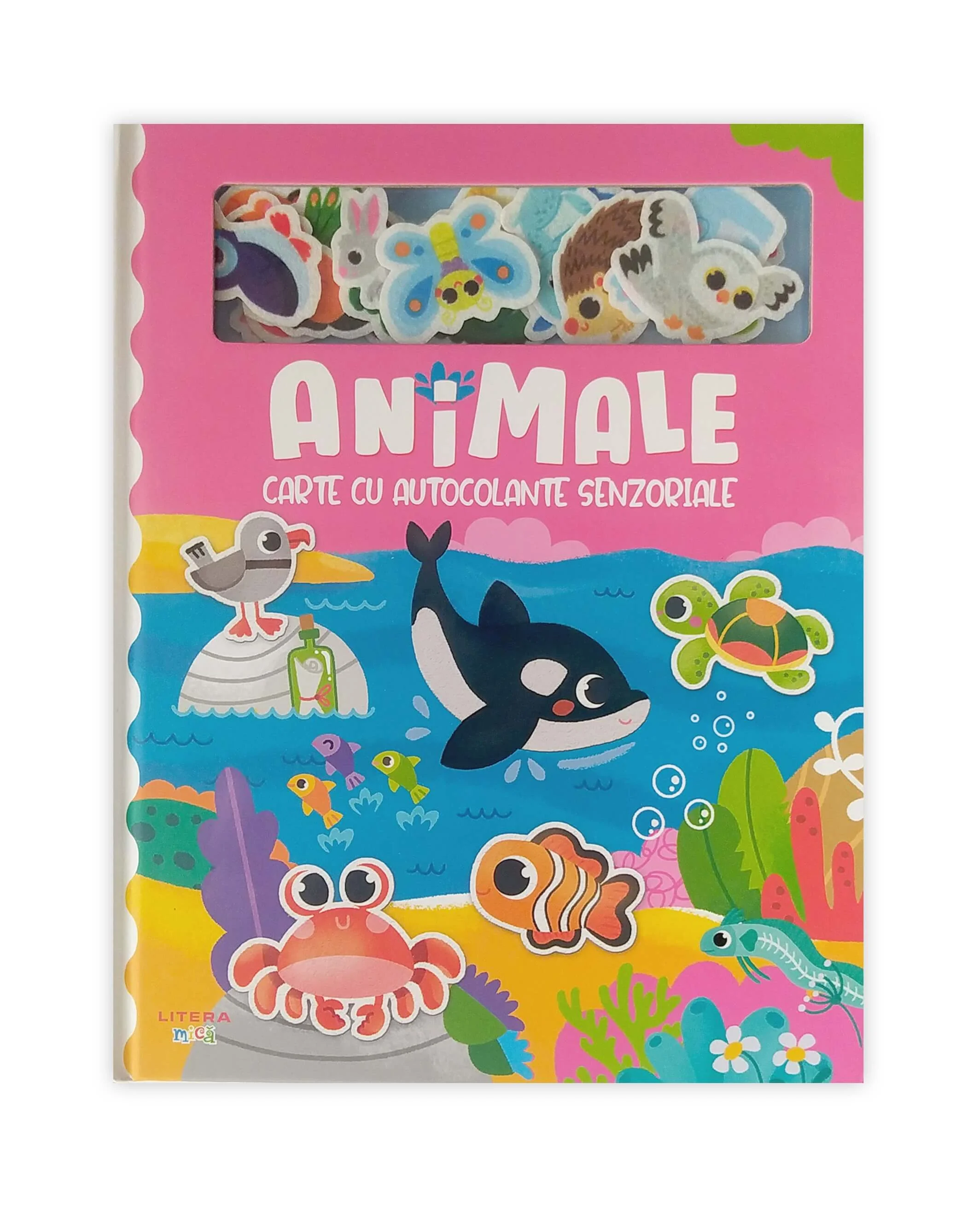 Animale. Carte cu autocolante senzoriale