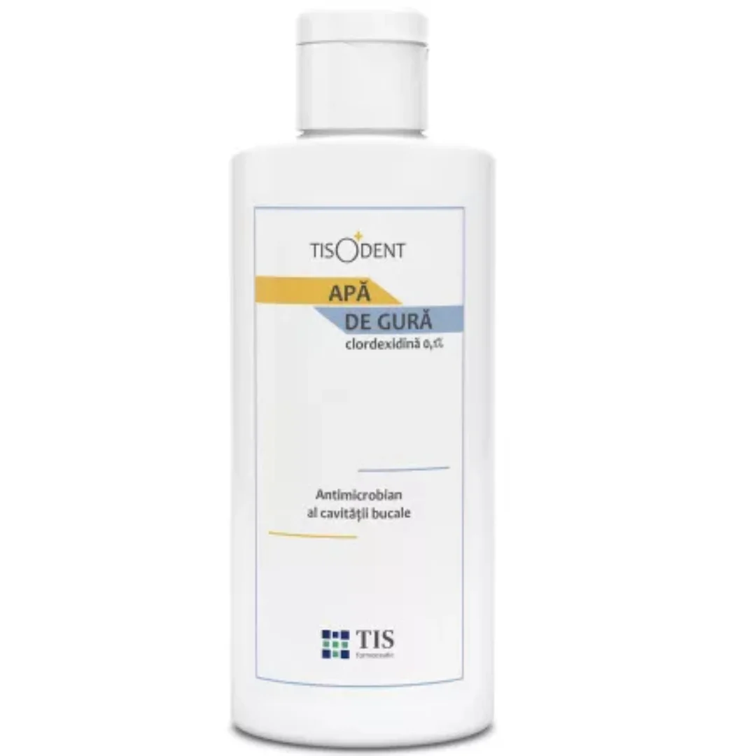 Apa de gura cu clorhexidina 0.1% Tisodent, 250ml, Tis Farmaceutic