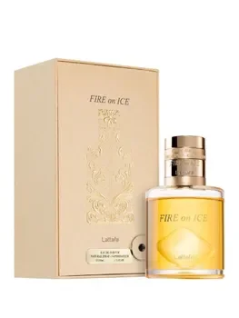 Apa de parfum Lattafa Perfumes Fire On Ice, 110 ml, unisex