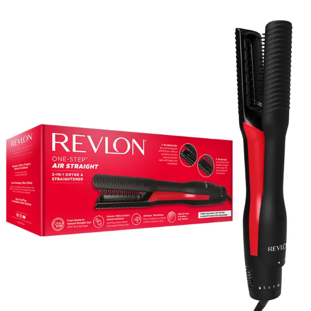 Aparat de coafat 2in1 One-Step Air Straight, Revlon
