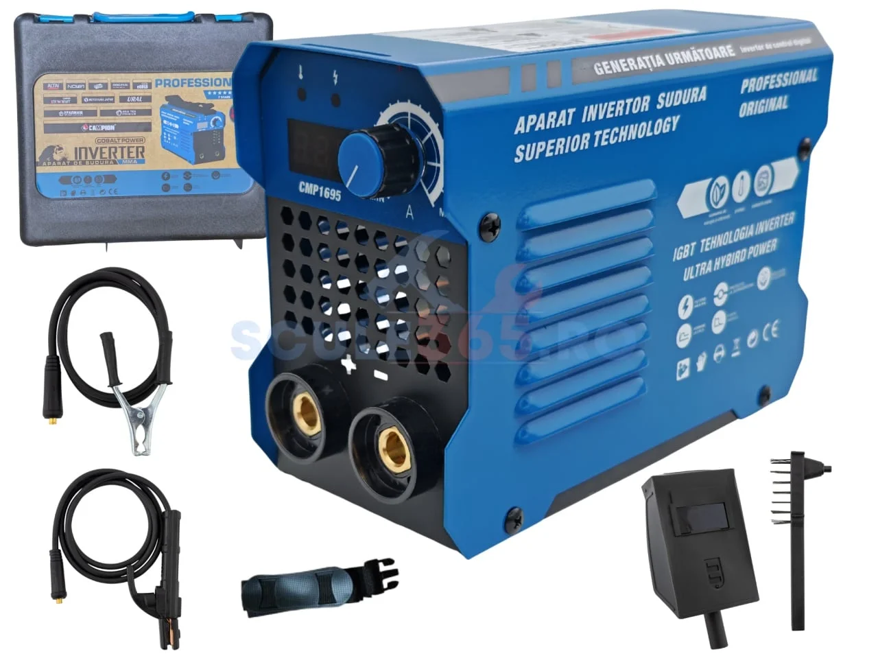 Aparat de sudura tip Invertor 494A, IN VALIZA, reglaj, afisaj digital, ventilat, 1.6-4mm, URAL MASH PROFESSIONAL CMP1695