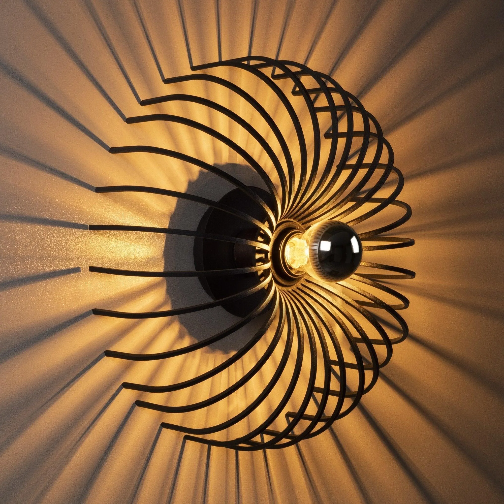 Aplica de perete Litlure, Negru