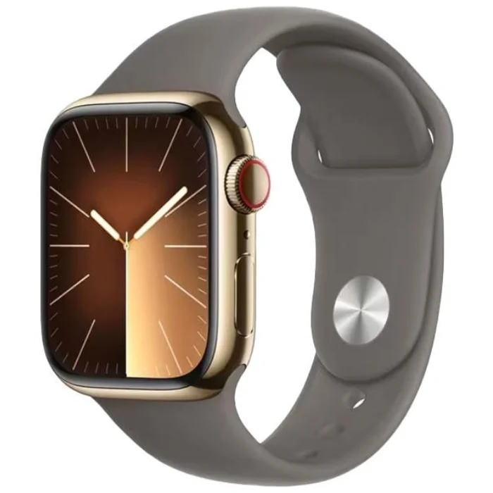 Apple Watch Series 9 2023, GPS + Cellular, Stainless Steel 45mm N/A Gold Foarte bun