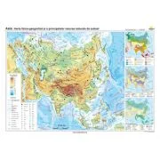Asia. Harta fizico-geografica si a principalelor resurse naturale de subsol 140x100 cm CR-3111B