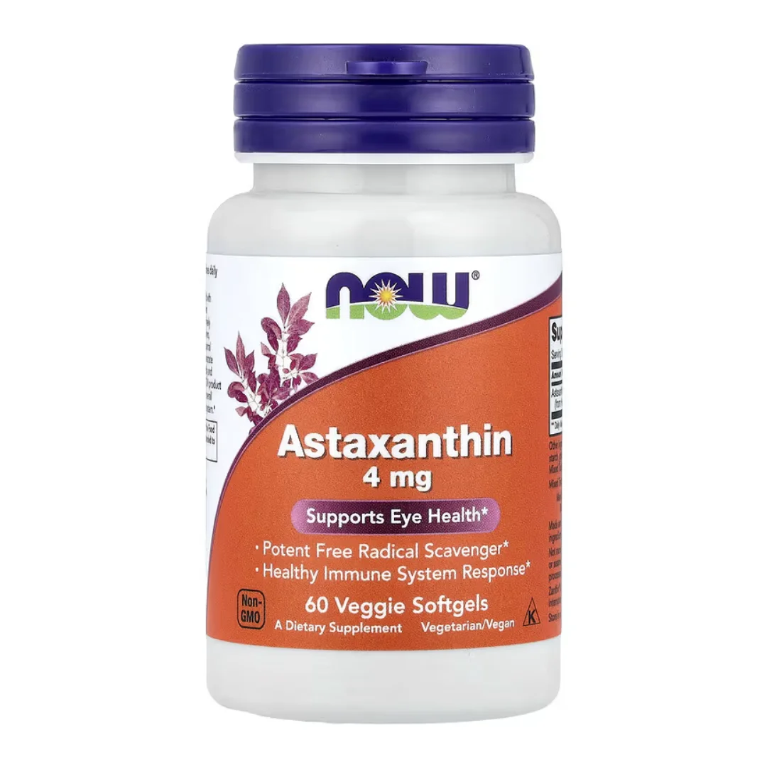 Astaxantina 4mg, 60 capsule, Now Foods