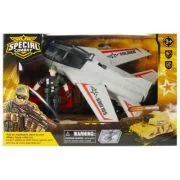 Avion cu pilot MegaCreative 499165, 27cm, accesorii incluse, plastic, multicolor, 3+ ani