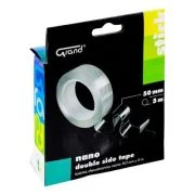 Banda dublu adeziva siliconica nano Grand 130-1958, 50mm x 5m, transparent, blister