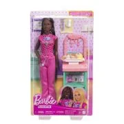 BARBIE SET DE JOACA PAPUSA BARBIE BRUNETA FACE CARIERA PEDIATRU
