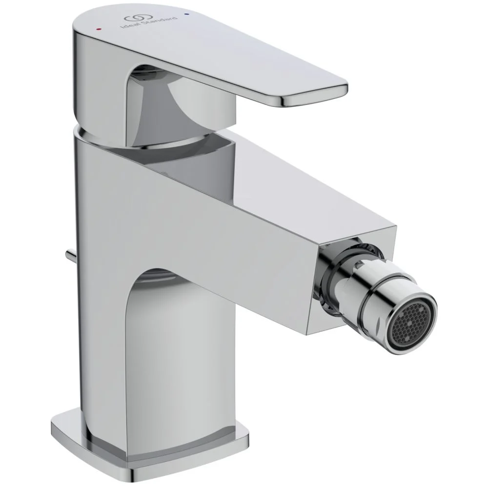 Baterie bideu Ideal Standard Cerafine D crom lucios cu ventil inclus