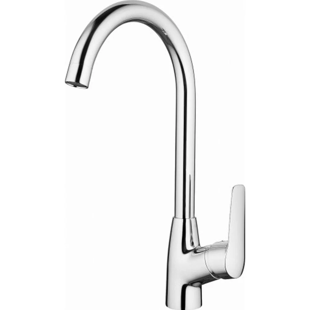 Baterie bucatarie inalta crom lucios cu pipa pivotanta Deante Boro