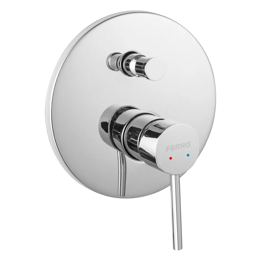 Baterie cada - dus incastrata Ferro Fiesta, corp incastrat inclus, crom lucios