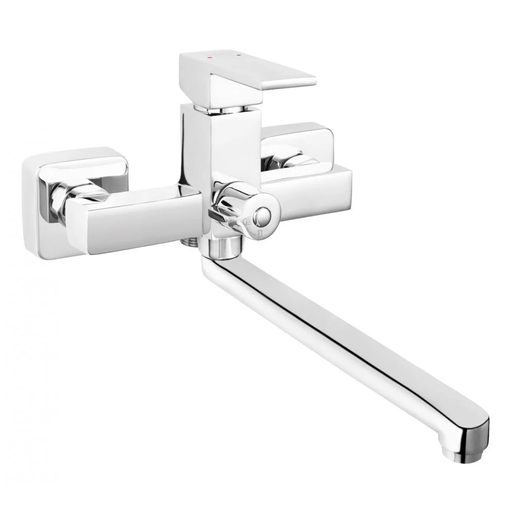 Baterie cada sau dus culoare crom, montaj pe perete Ferro, Zicco