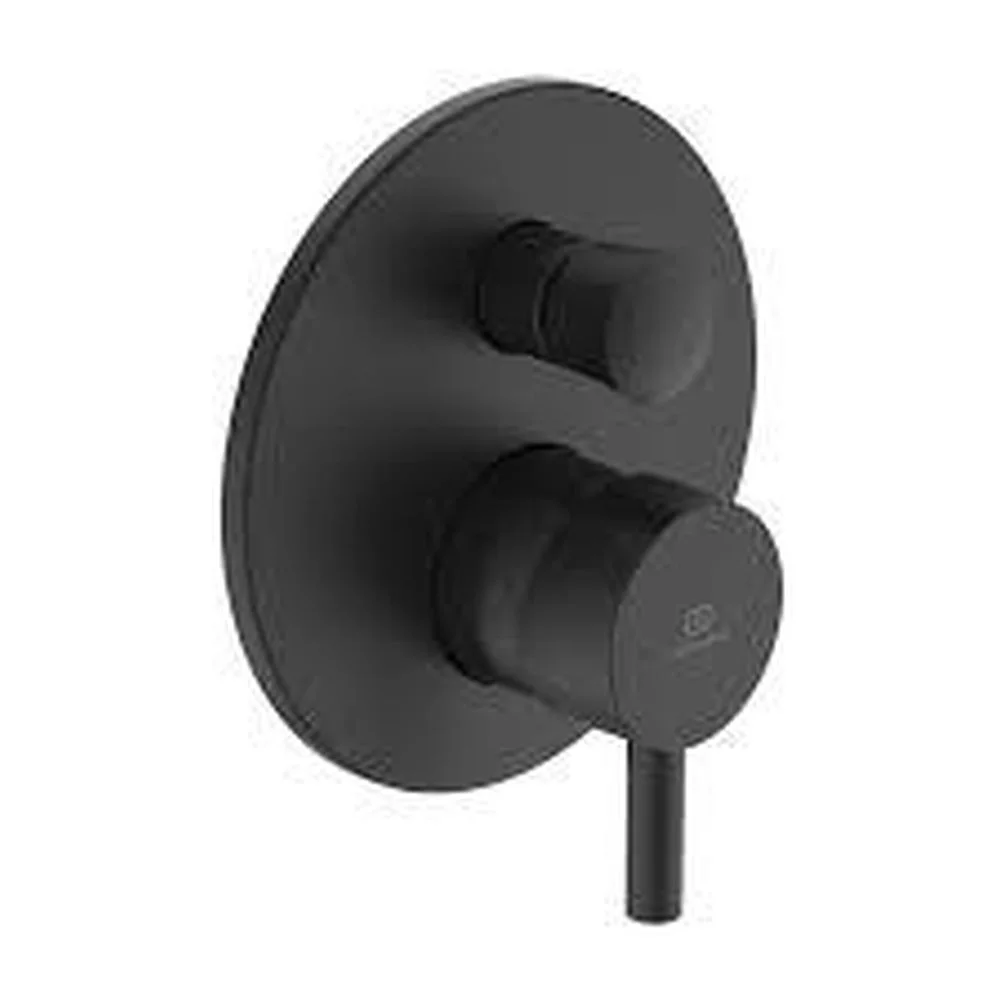 Baterie cada sau dus incastrata Ideal Standard Ceraline II negru mat, corp incastrat inclus