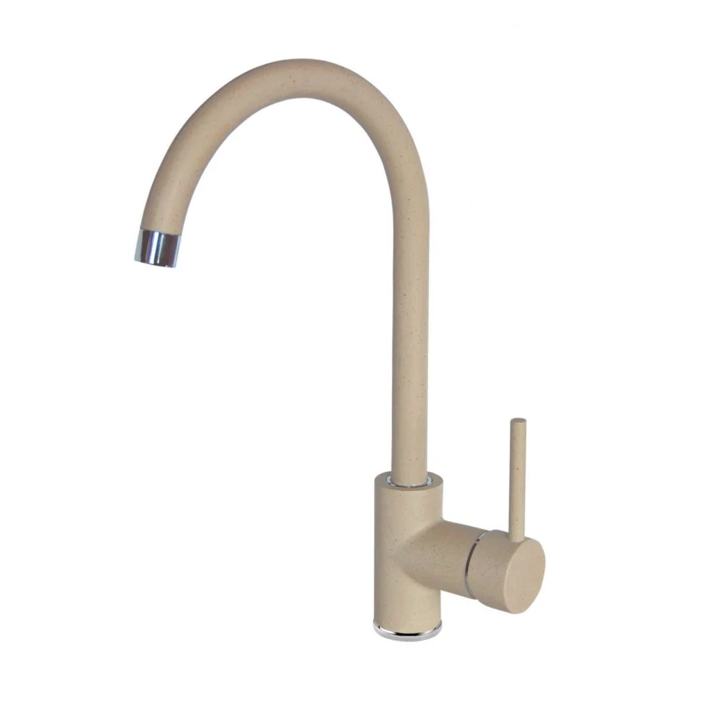 Baterie chiuveta bucatarie monocomanda bej mat Deante Nemezja