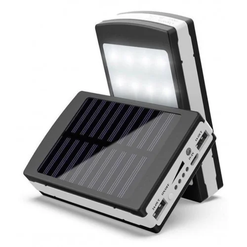 Baterie Dreptunghiulara externa 2.000 mah cu panou solar Power Bank panou led Lateral
