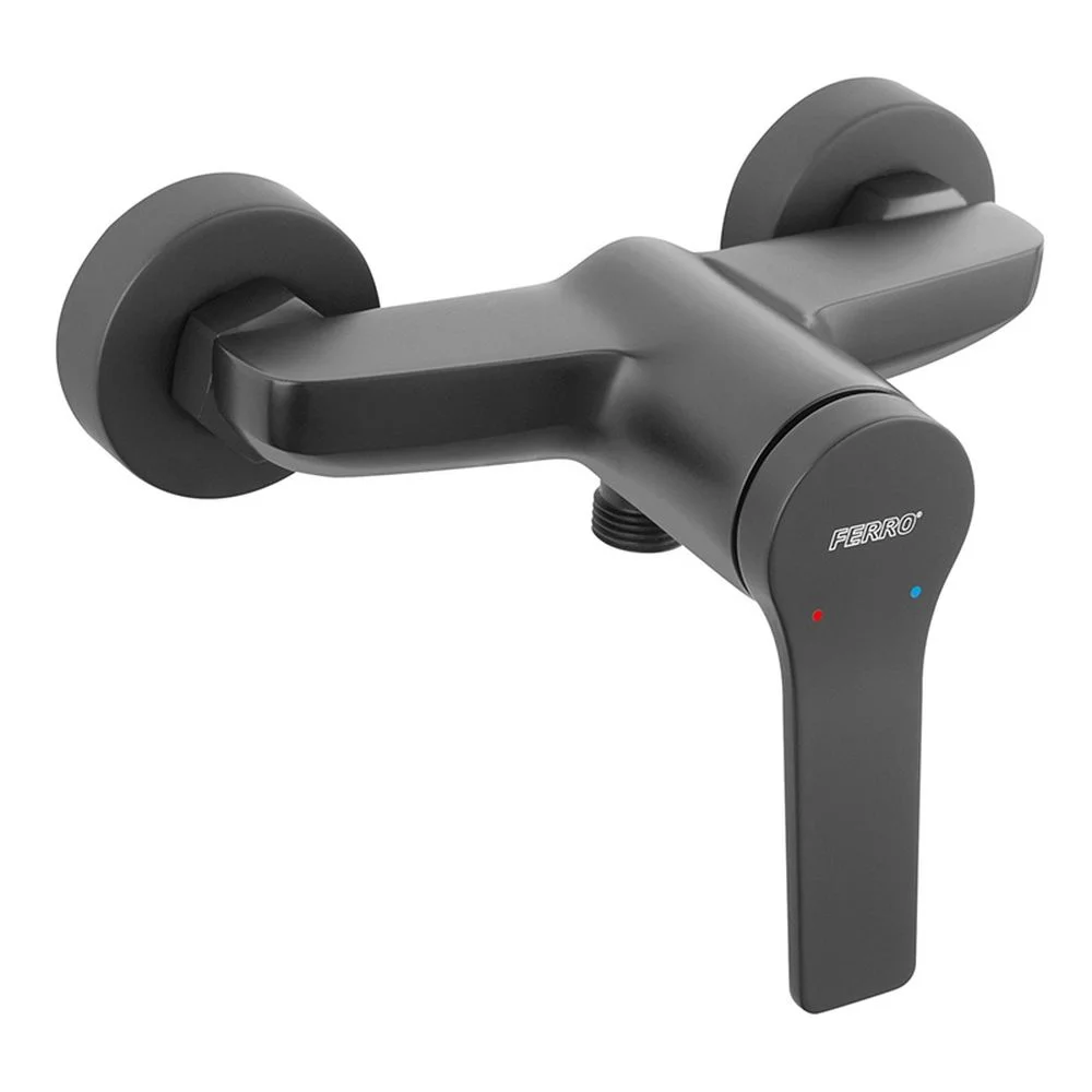 Baterie dus monocomanda culoare negru mat Ferro, Stratos