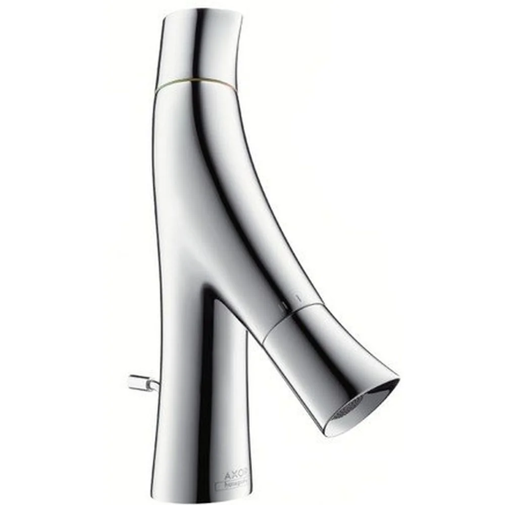 Baterie lavoar baie crom cu ventil pop-up, pipa 116 mm, Hansgrohe Axor Starck Organic 80