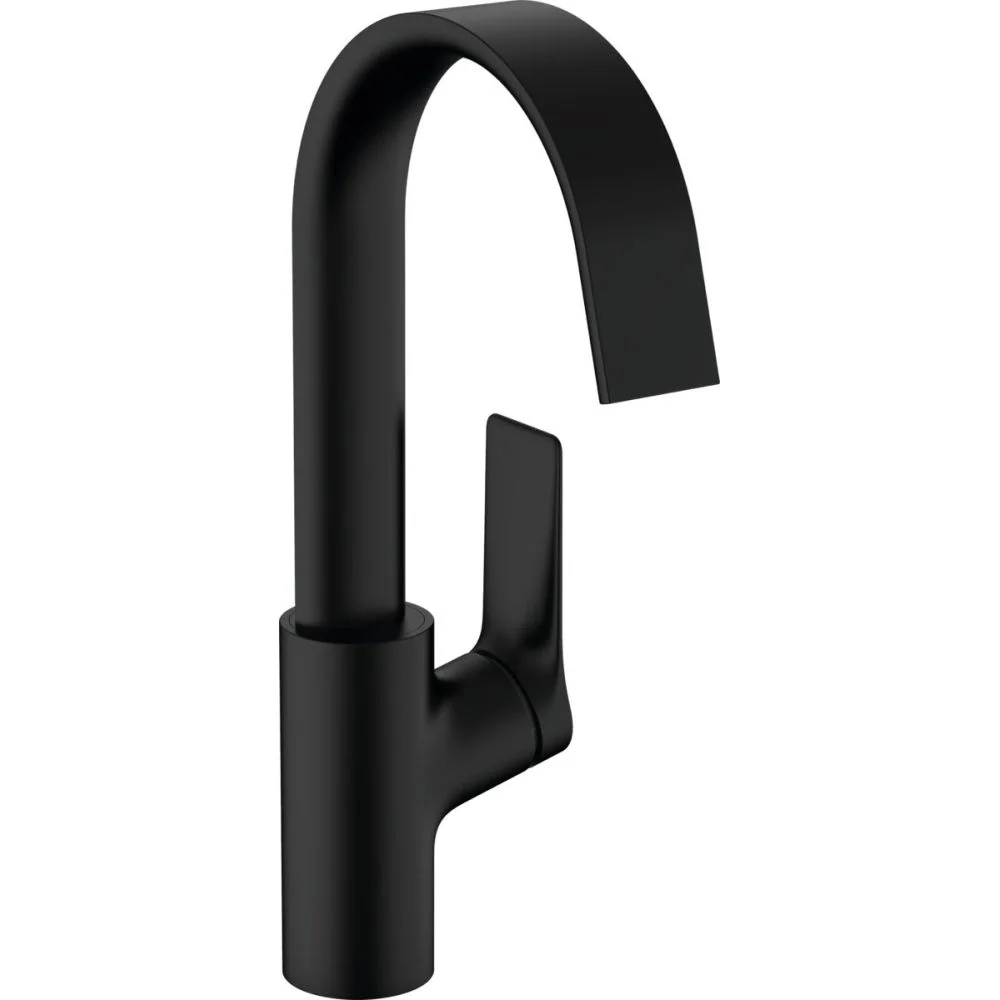 Baterie lavoar baie culoare negru mat, cu ventil inclus, Hansgrohe Vivenis 210