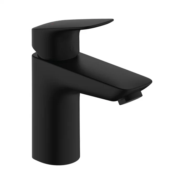 Baterie lavoar cu ventil push-open inclus, negru mat, Hansgrohe Logis 100
