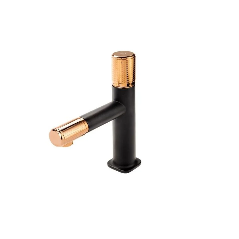 Baterie lavoar FDesign Ardesia, negru mat rose gold lucios