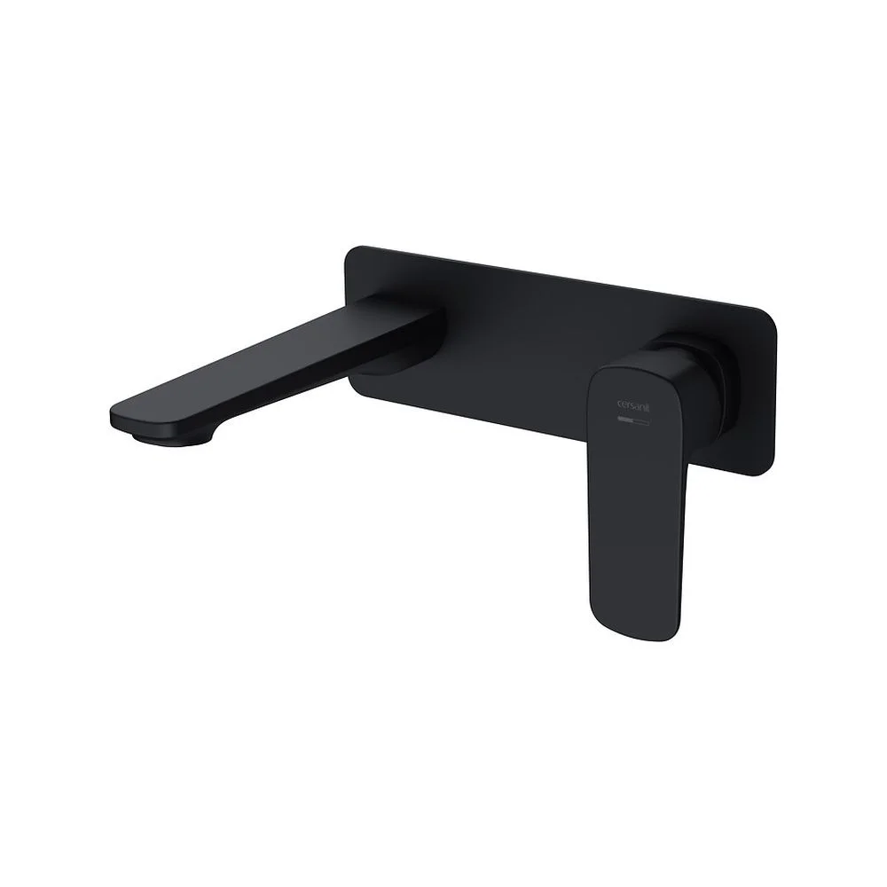 Baterie lavoar incastrata Cersanit Larga, corp incastrat inclus, negru mat