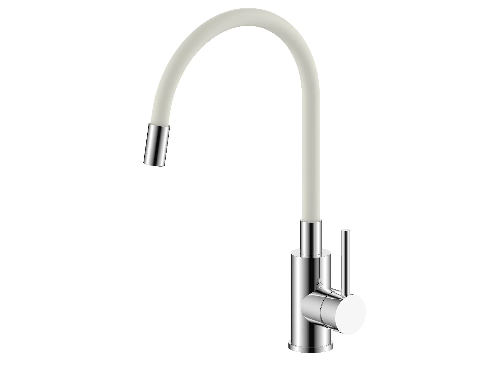 Baterie Lebada Bucatarie Sanobi Nobila, pipa inalta, Bej, cartus ceramic D 40 mm