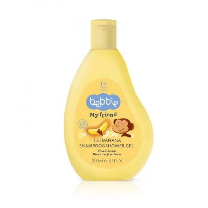 Bebble My friend Sampon si gel 2 in 1 Banana, 250 ml