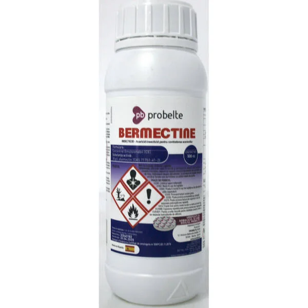 Bermectine 500 ml insecto-acaricid sistemic Probelte (vita de vie, legume, pomi, plante ornamentale, capsune, pepene, porumb, flori)
