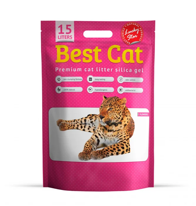 Best Cat Silicat - Asternut igienic pisici, floral 15l