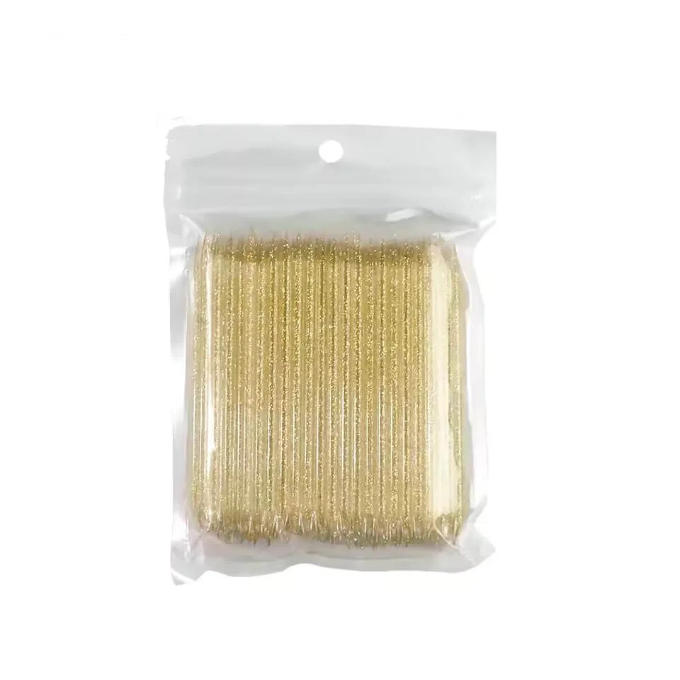 Betisoare Pentru Impins Cuticula Din PVC Set 100 Bucati- Galben - Everin